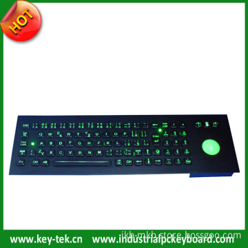 IP65 Vandal Proof Stainless Steel Keyboard with Trackball (K-TEK-A400-CTB-KP-BT-BL)